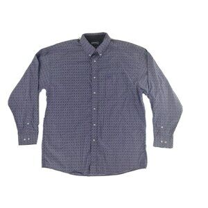 Panhandle Slim Mens Dress Shirt L Purple Paisley Long Sleeve Button Up